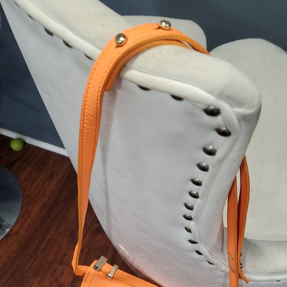 Loeffer Randall Rider Vibrant Orange Crossbody Bag with Gold Hardware - Picture 11 of 15